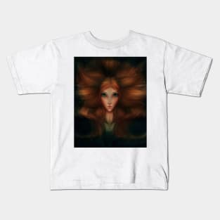 Fairies of Versailles-Red Hair Girl-Lake Kids T-Shirt